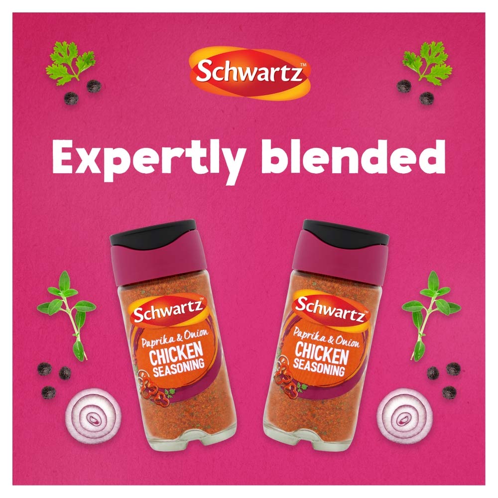 Schwartz Paprika & Onion Chicken Seasoning Powder - 50g Jar, Pack of 6 2