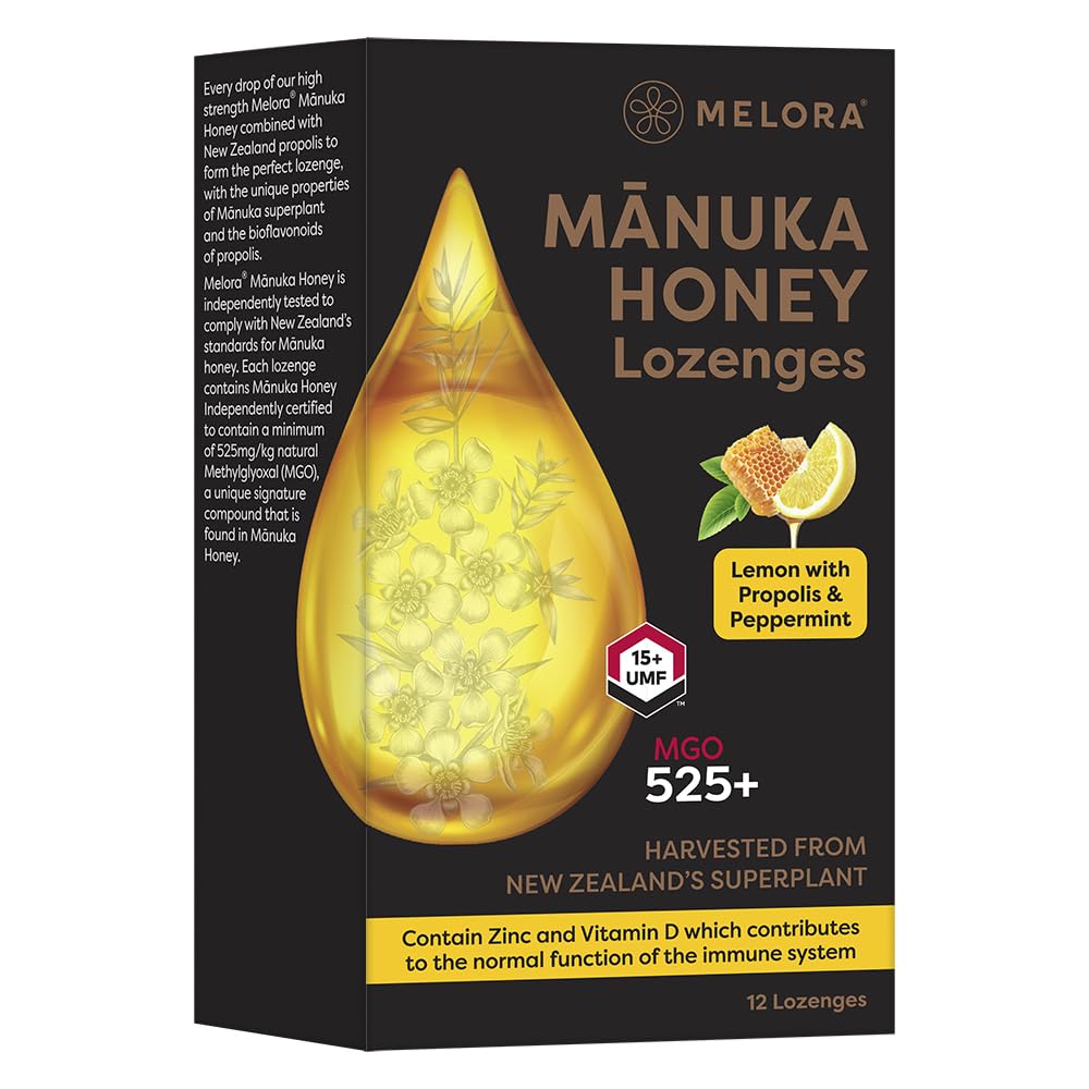 Melora - High Strength Manuka Honey Lozenges 525+ MGO UMF 15 with Propolis