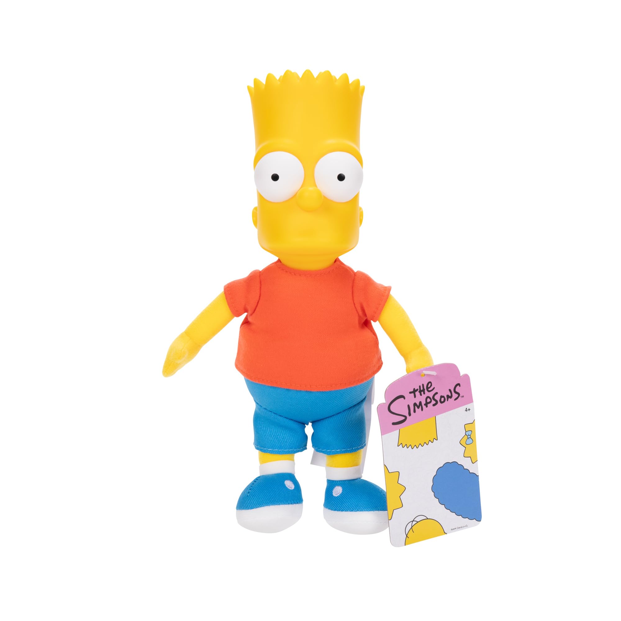 The Simpsons Bart Plush by Jakks Pacific - Soft Cuddly Collectible for Kids & Fans