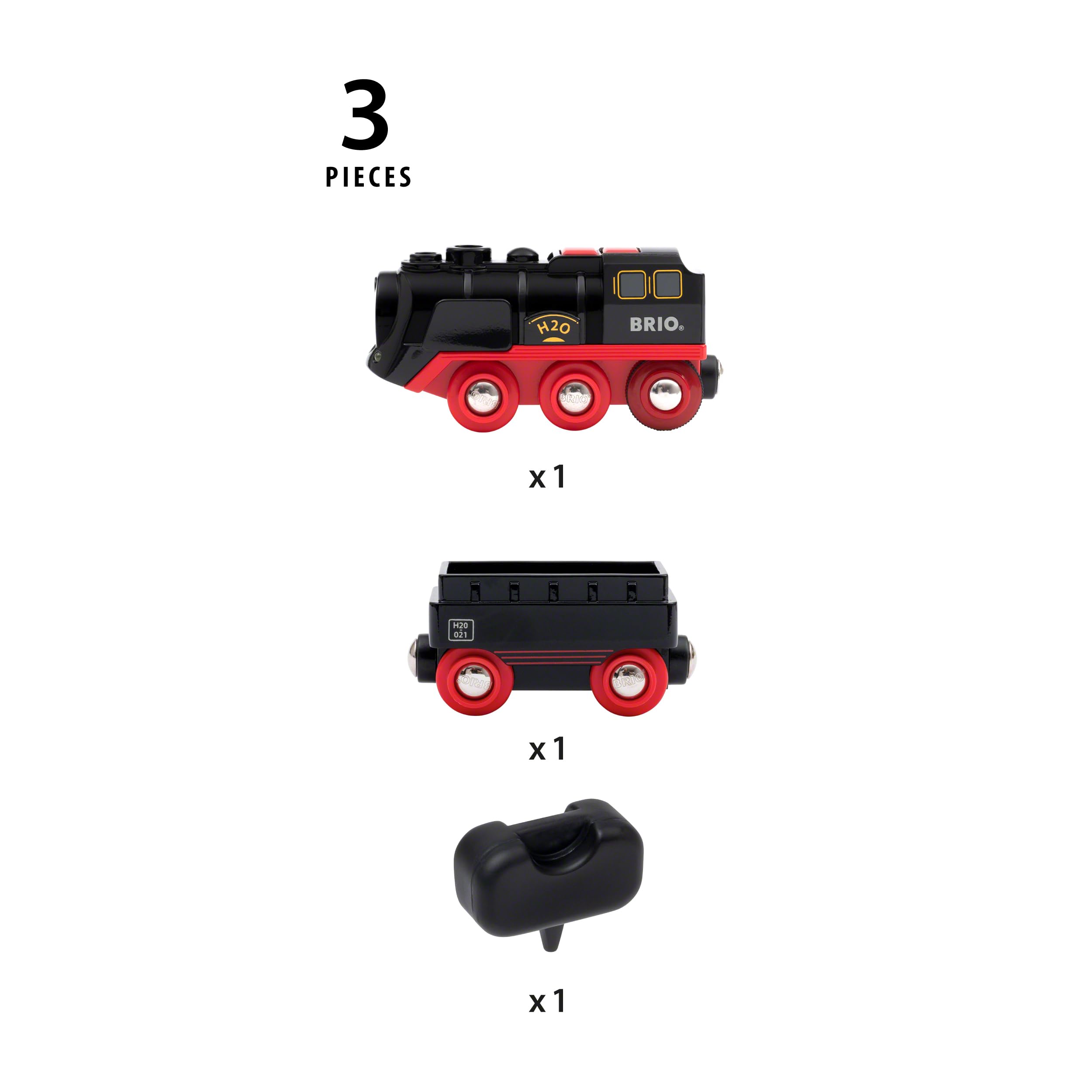 BRIO World Battery Powered Steaming Toy Train Engine with Magnetic Couplings 3