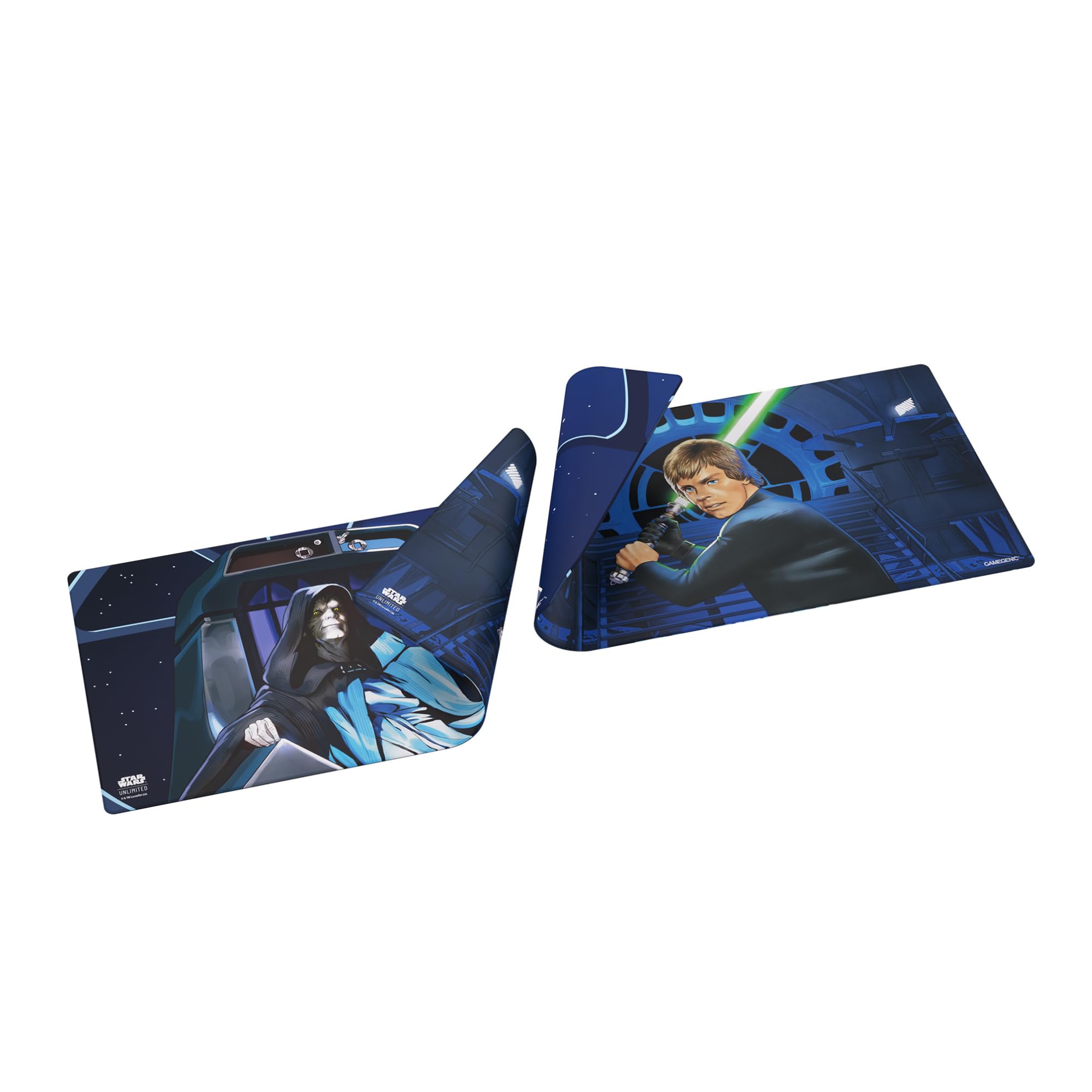 Gamegenic Star Wars Unlimited Double-Sided Playmat - Luke vs Palpatine | 2mm Cushioning | Polypropylene 1