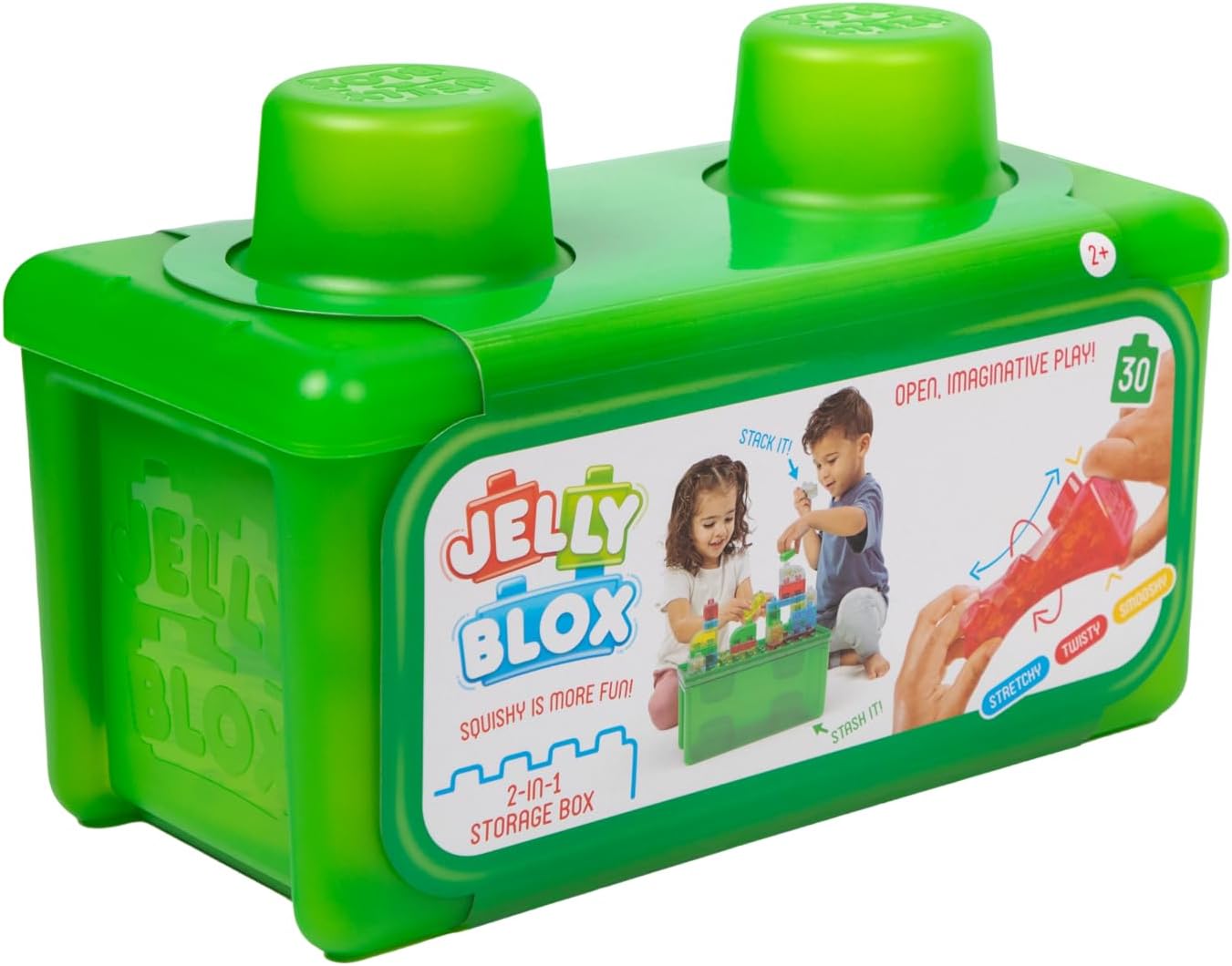 Jelly Blox Storage Case - Squishy Building Set for Toddlers 2+