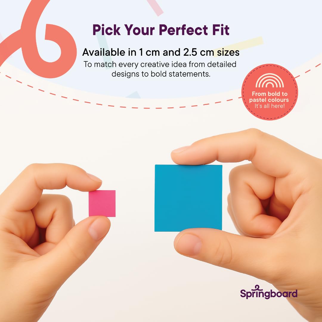 Springboard 10352 Pre-Cut Coloured Mosaic Squares - 1x1 cm (Pack of 10,000) 8