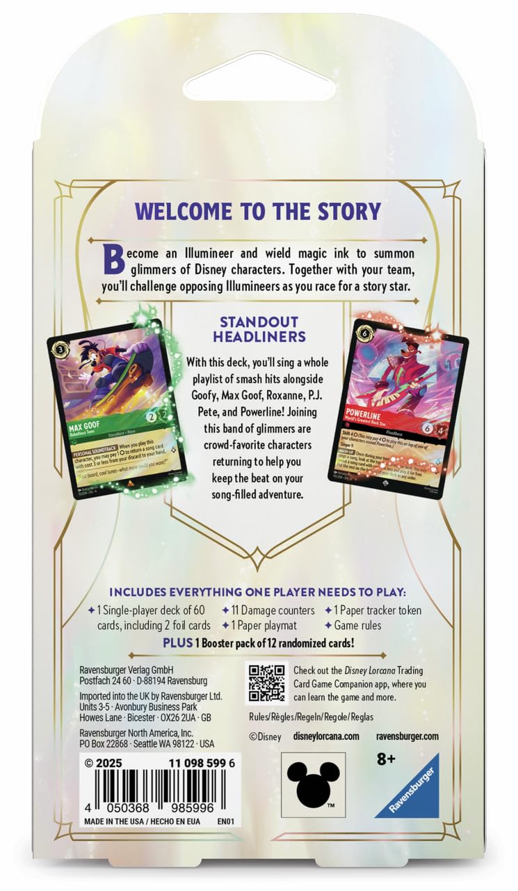 Ravensburger Disney Lorcana Trading Card Game - Fabled Starter Deck A - Emerald & Ruby