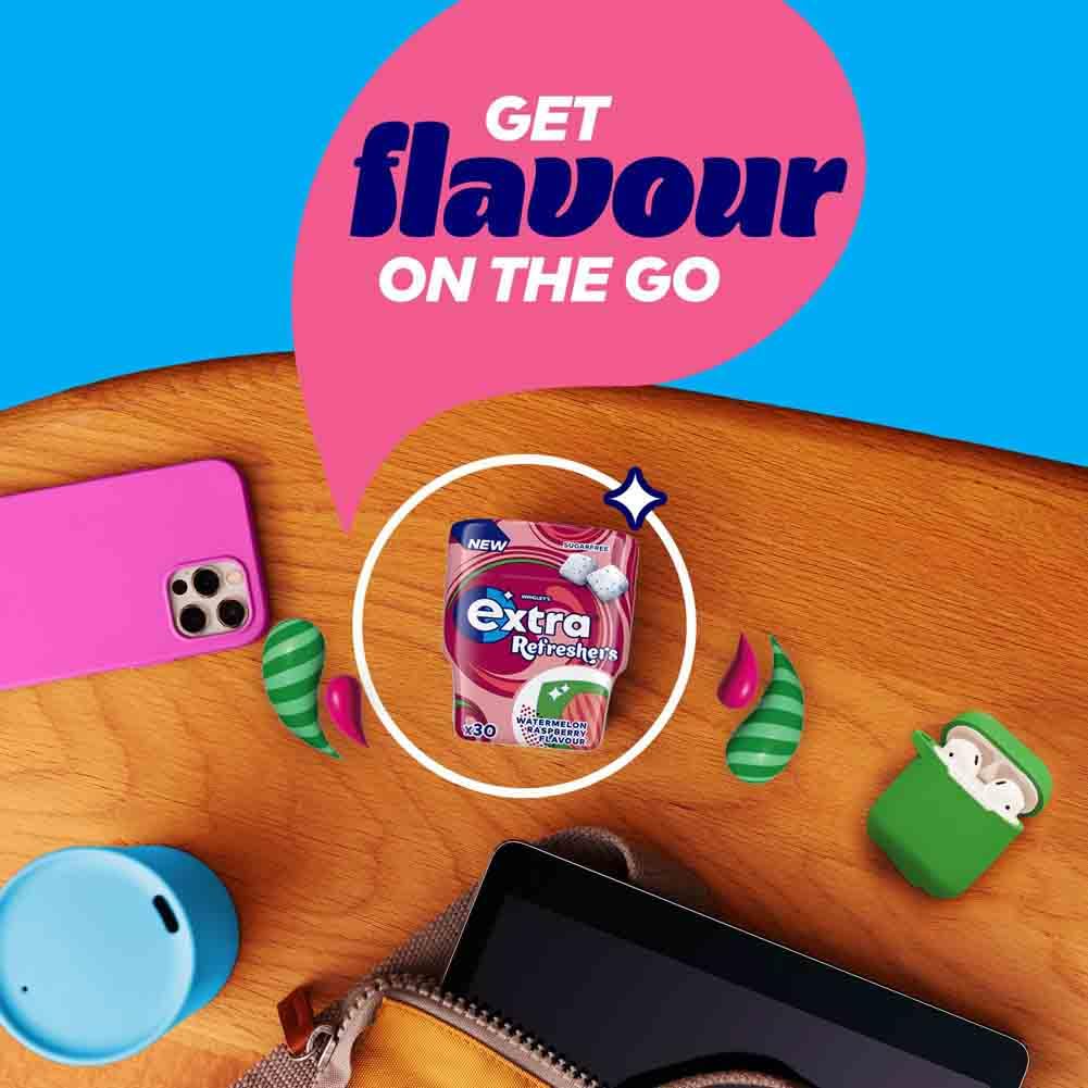Extra - Watermelon Raspberry Flavour Sugarfree Chewing Gum (30 Pieces) 7