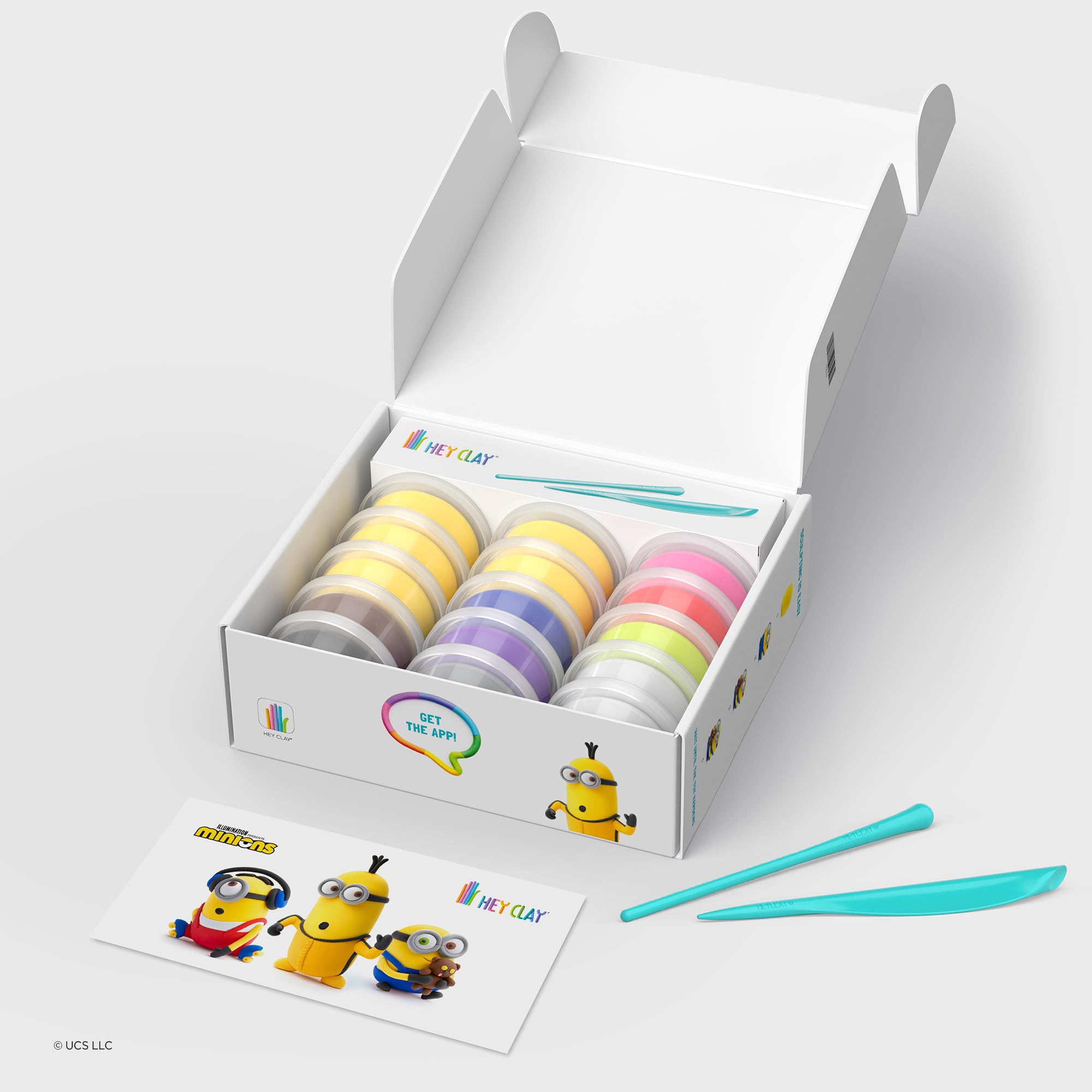 HEY CLAY Minions Set - 15 Cans Air Dry Clay with Sculpting Tools | Ages 3+ 2