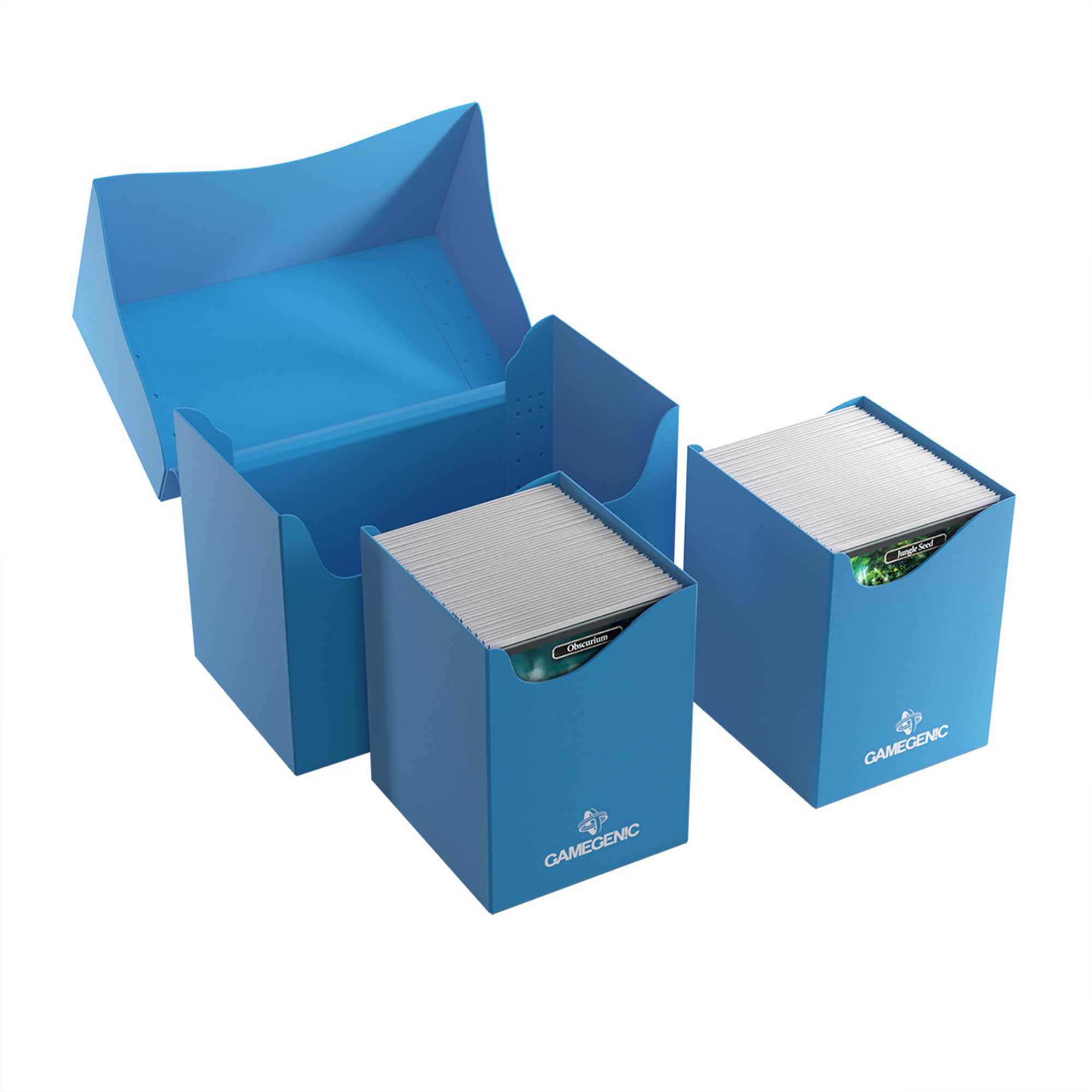Gamegenic Double Deck Holder 200+ XL Blue Card Storage Box with Cobra Neck Technology 4