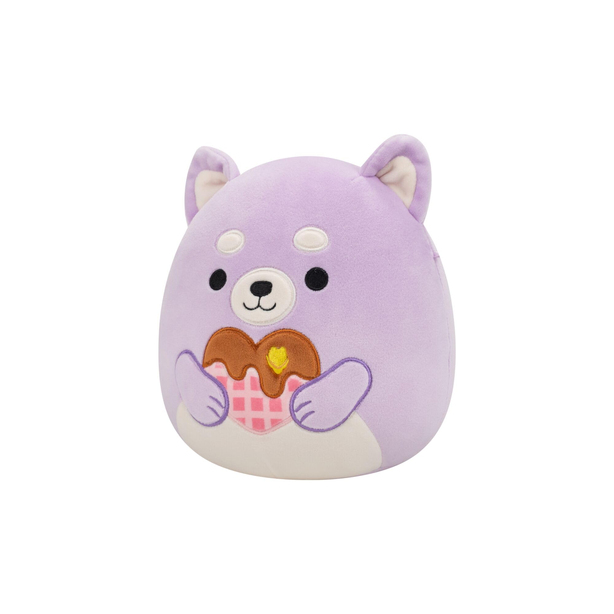 Squishmallows 7.5-Inch Hoyt the Lavender Shiba Inu Valentine's Plush Toy 3