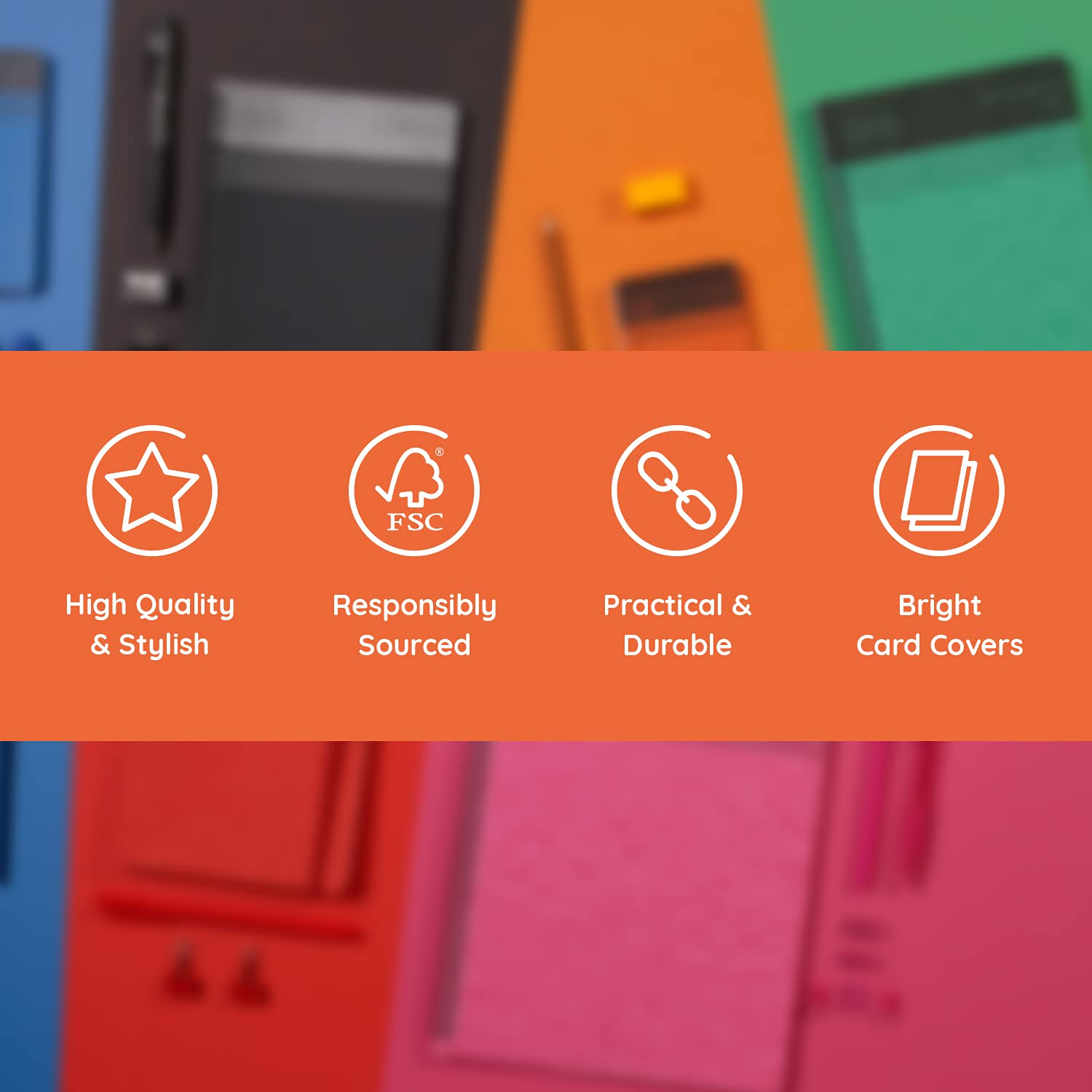 nu: Craze Cloud Range A4 Wirebound Notebook - Red Cover | 110 Pages | 80gsm FSC Paper 3