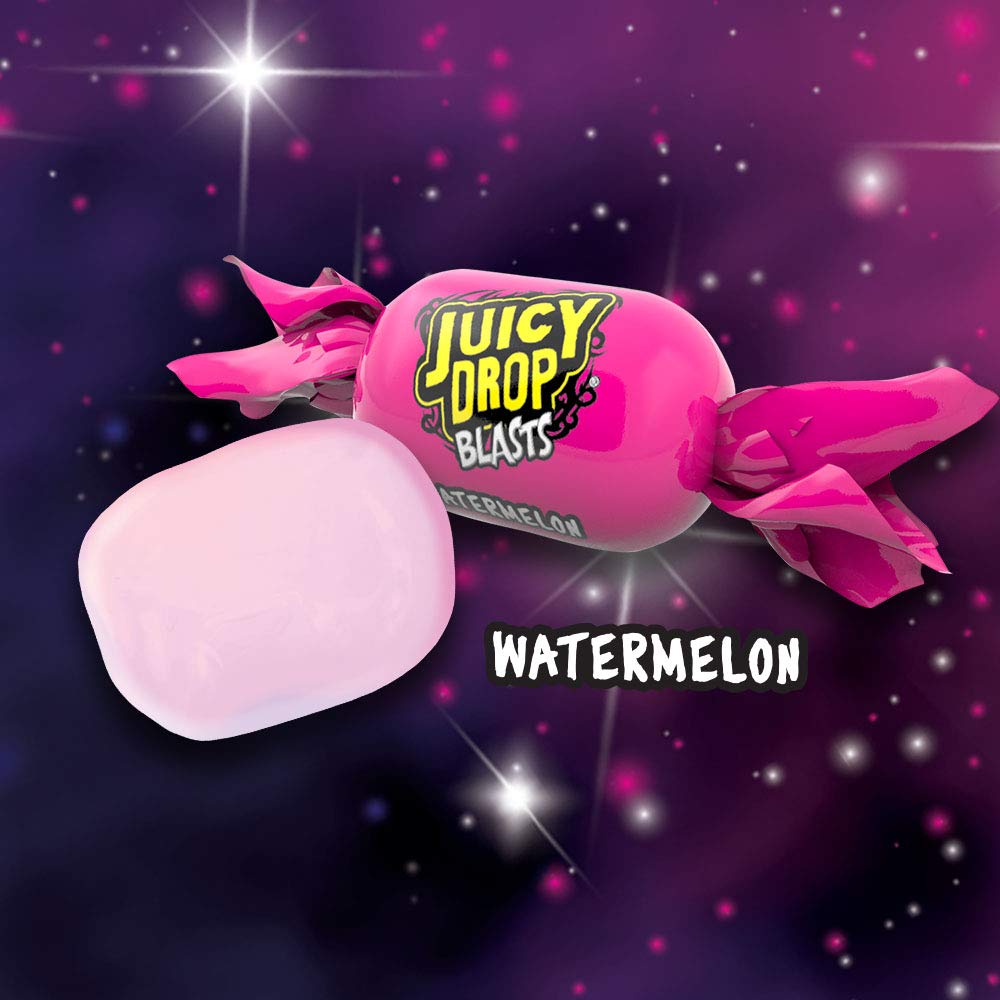 Juicy Drop Blasts Sweets 1kg - 6 Assorted Flavours (Watermelon, Strawberry, Lemon, Raspberry, Apple, Cola) 3