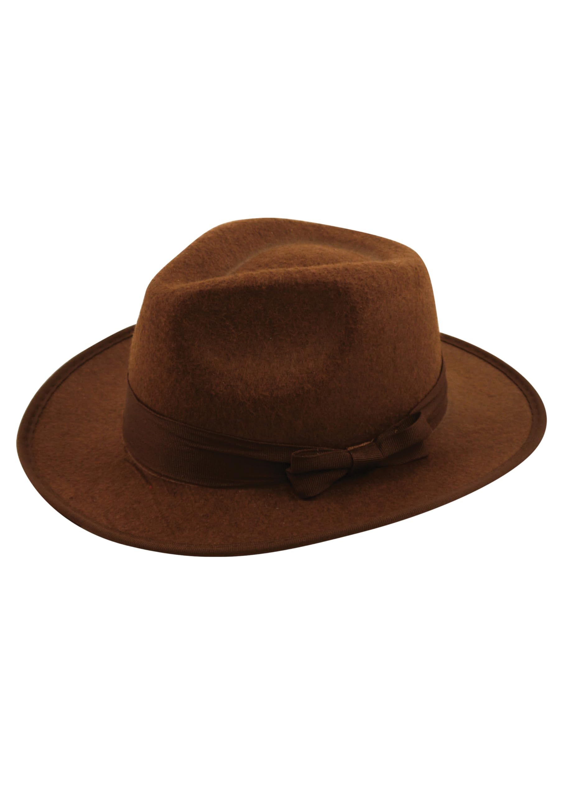 HENBRANDT Brown Polyester Explorer Fedora Hat - Adult One Size | Ideal for Fancy Dress & Cosplay