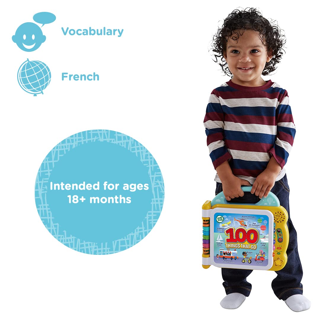 LeapFrog 100 Things That Go - Interactive Bilingual Learning Book for Toddlers 18M+ 9