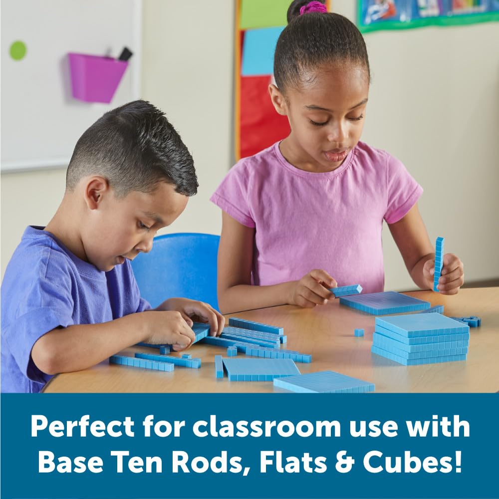 Learning Resources Grooved Plastic Base Ten Rods - Educational Math Manipulatives for Ages 6-10 6