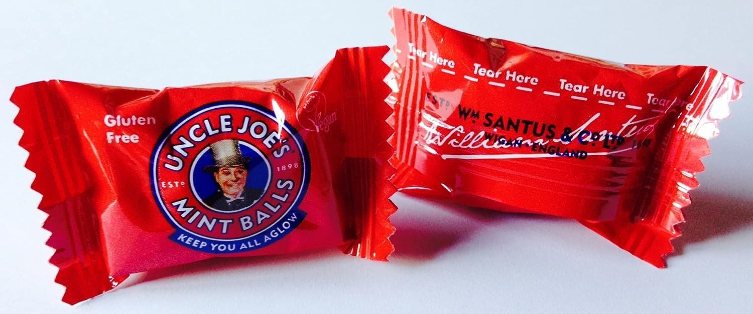 Uncle Joe's Mint Balls 90g Bag - Traditional English Mint Sweets