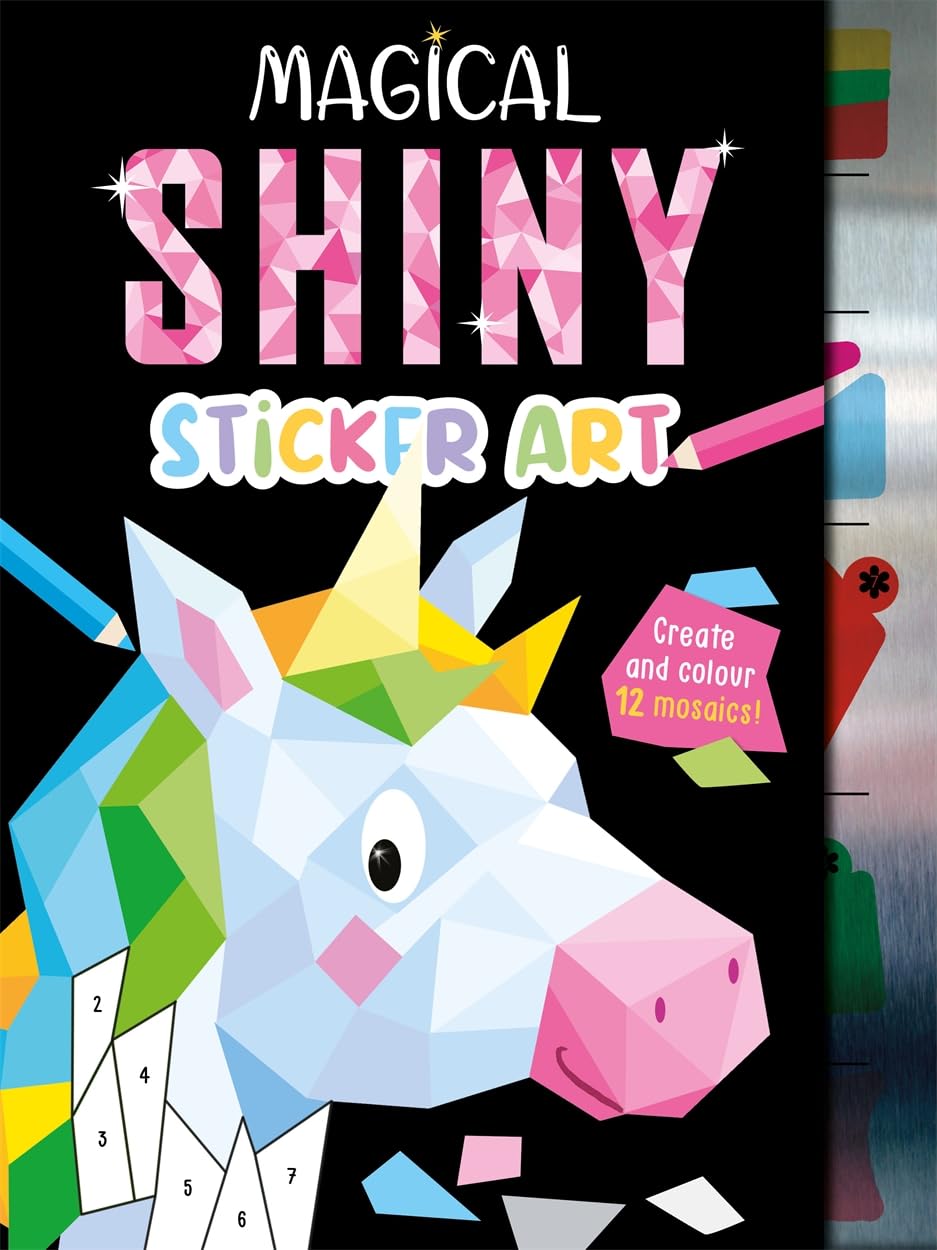 Igloo Books Magical Shiny Sticker Art (Mosaic Sticker by Numbers) | Ages 4-6 | Paperback