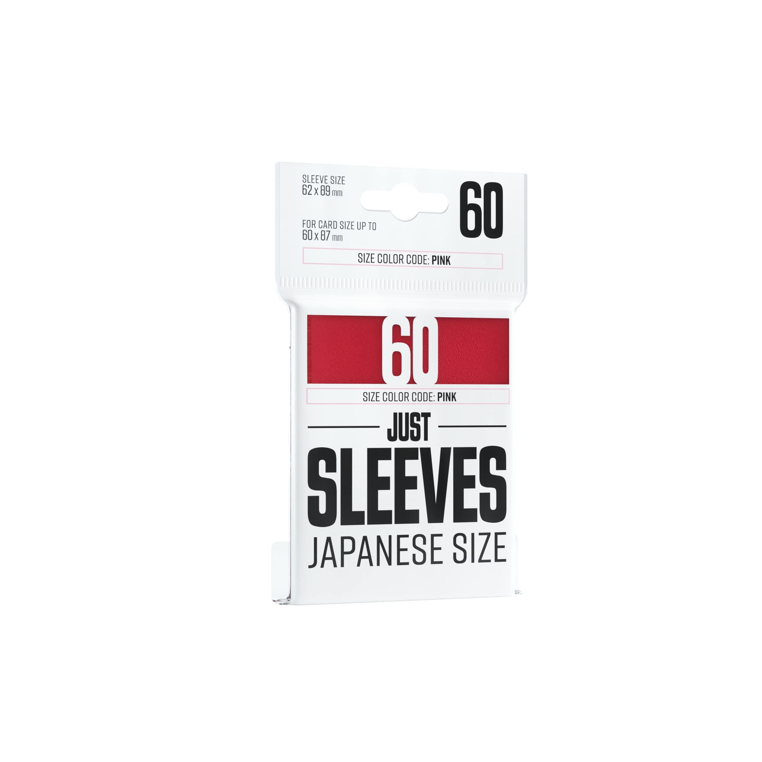 Gamegenic Just Sleeves - Japanese Size Card Protection | 60 Count | Red