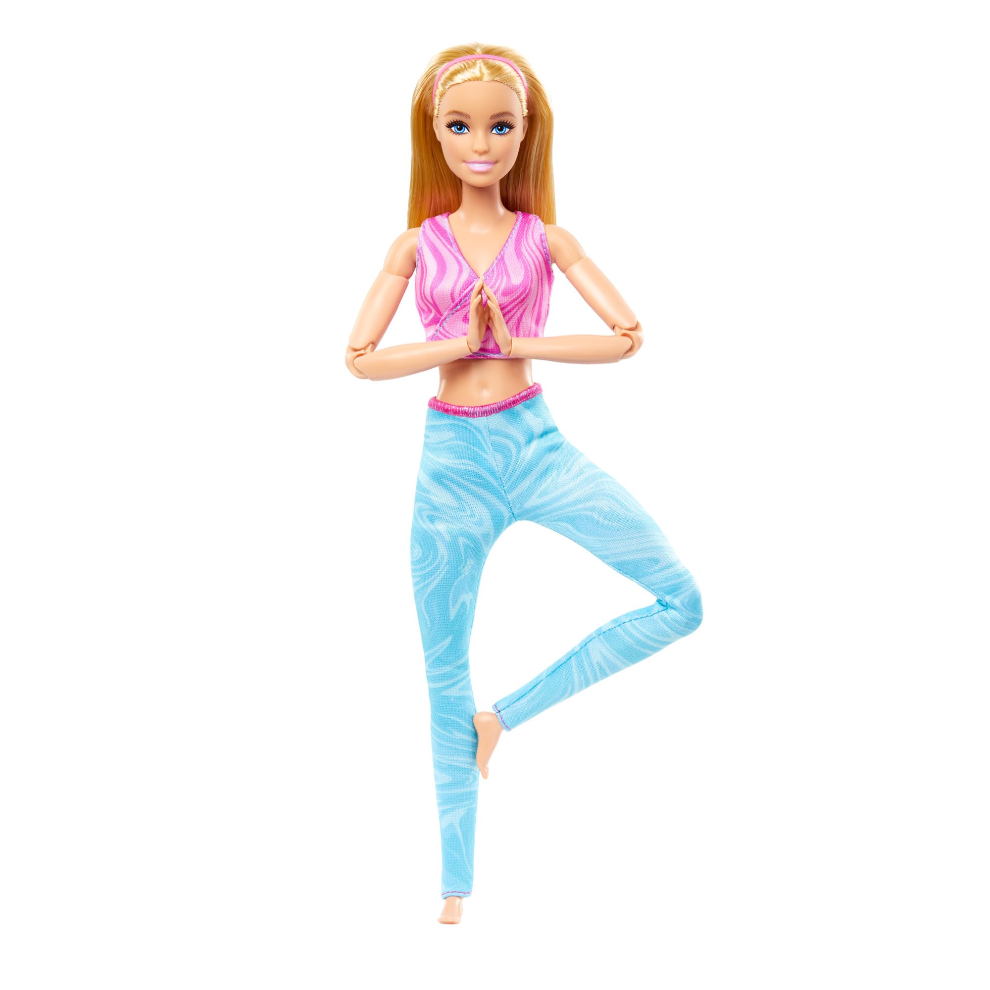 Barbie Made to Move Fashion Doll - 22-Joint Articulation for Realistic Play, Ages 3+