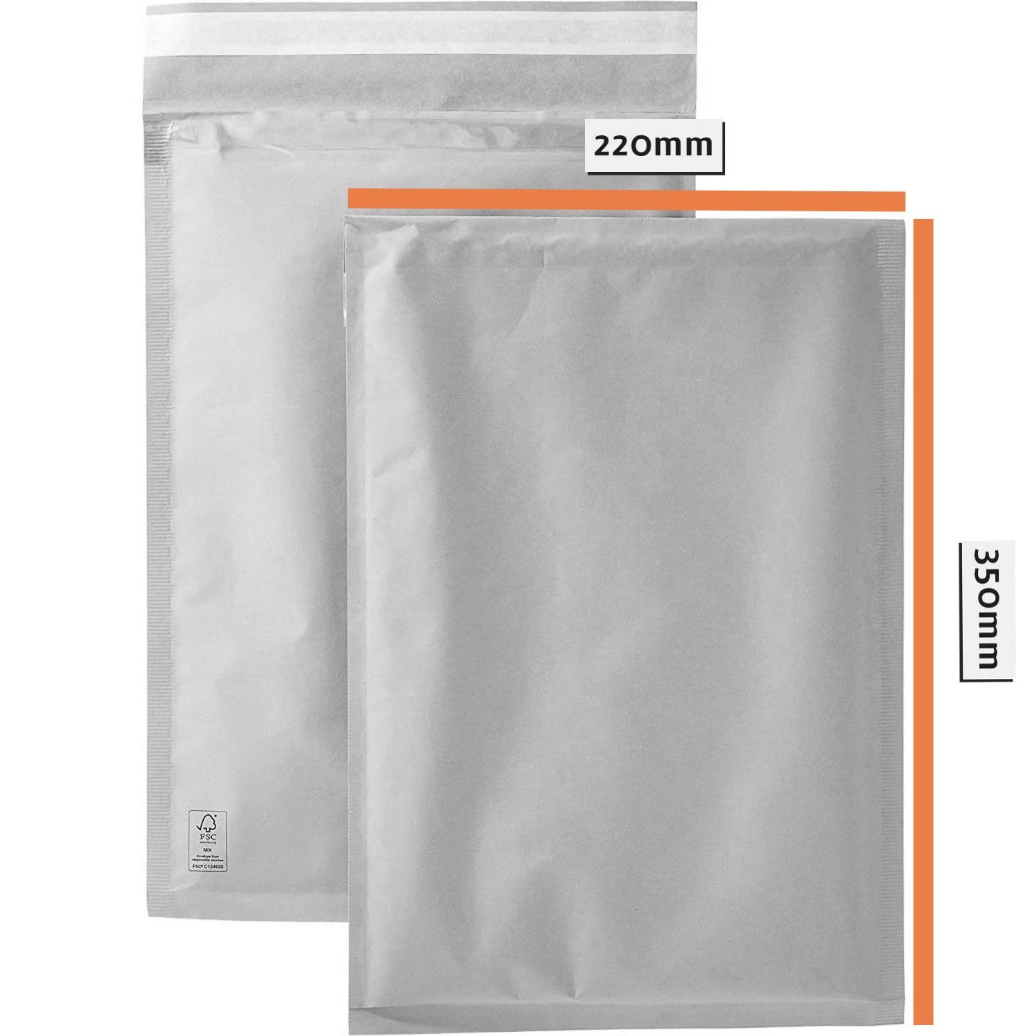 Postmaster Padded Envelope Mailers - A4 White, Peel Seal, Bubble Lined | 20 Pack | 220x340mm 4
