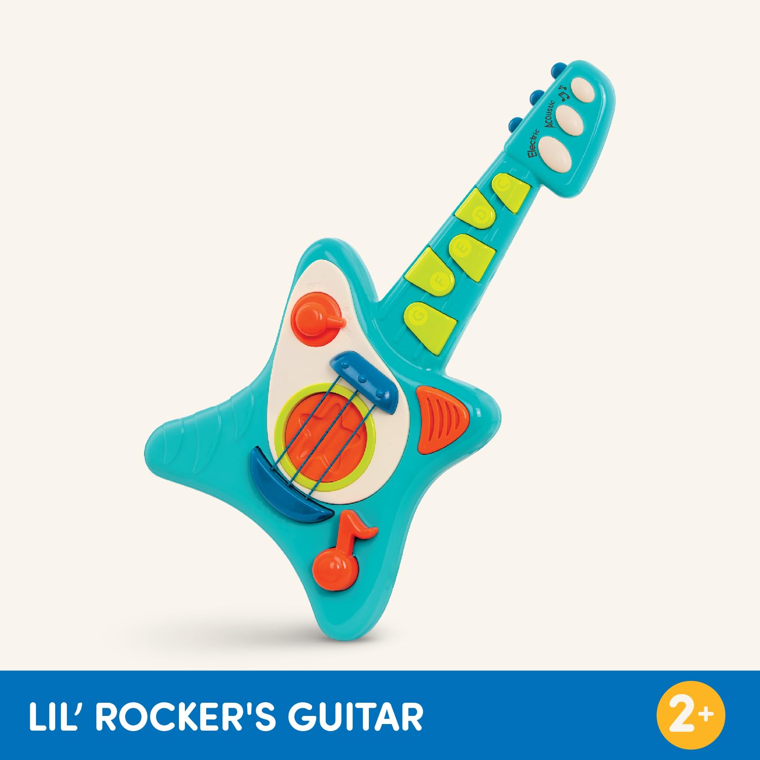 Battat Lil' Rocker's Toy Guitar - Musical Instrument for Toddlers 2 Years and Up
