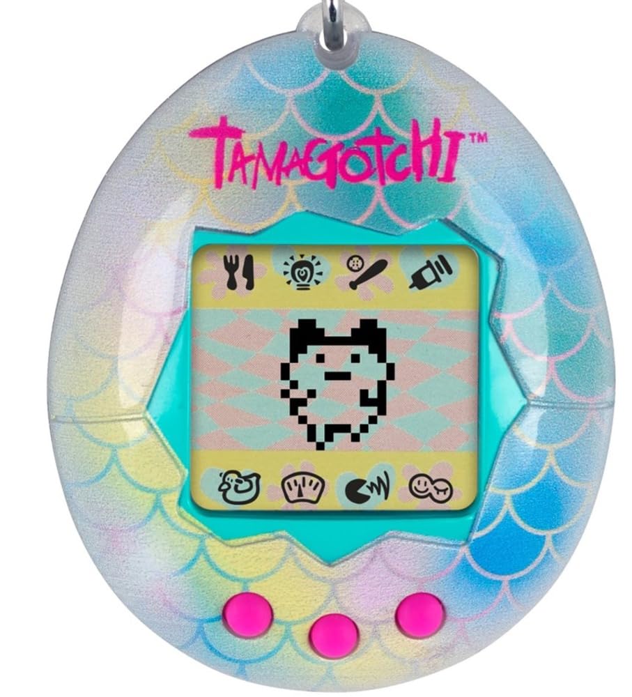 Bandai Tamagotchi Original Mermaid Shell - Retro Virtual Pet Toy for Kids & Adults 8+