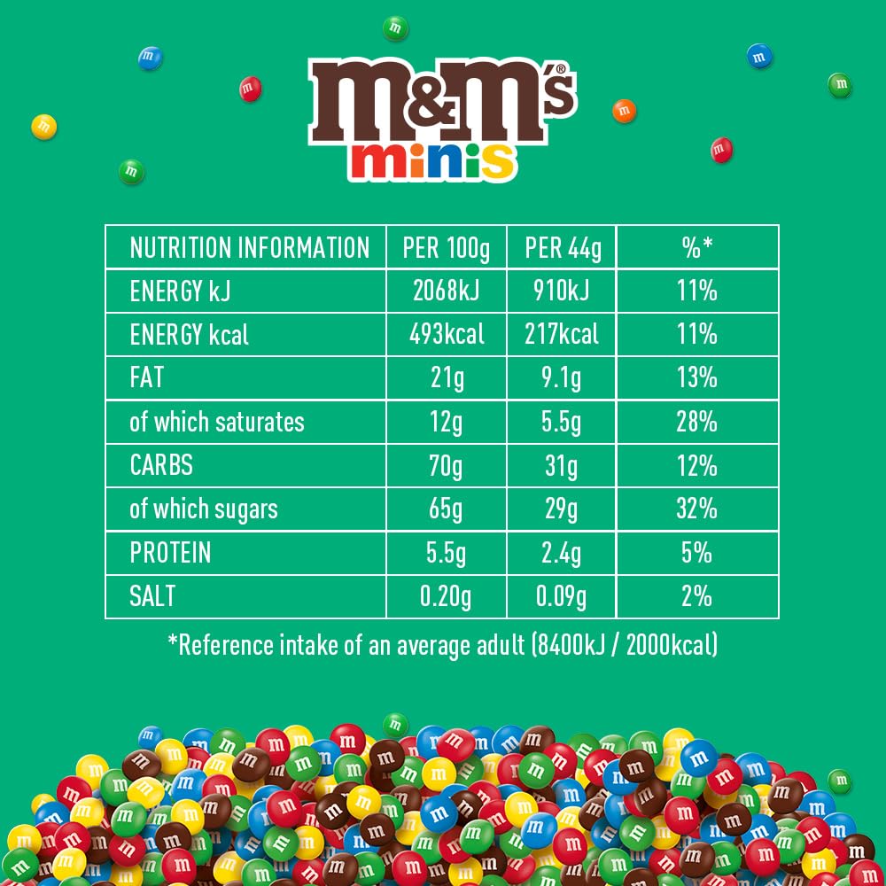 M&M'S Minis Milk Chocolate Bag, 177g - Shareable Chocolate Snack for Gifting & Treats