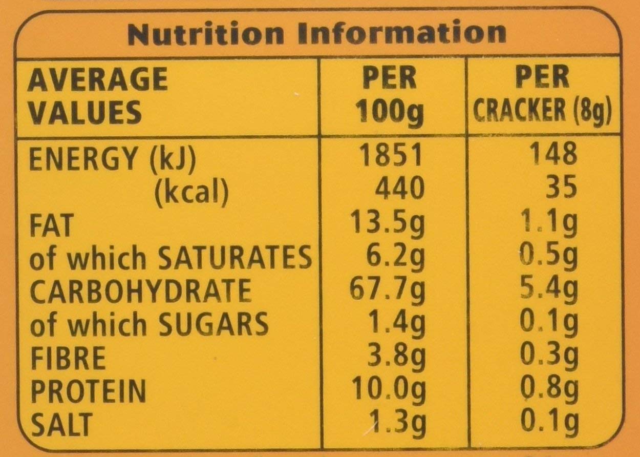 JACOB'S Cream Cracker Multipack 8 Snack Packs, 185 g 3