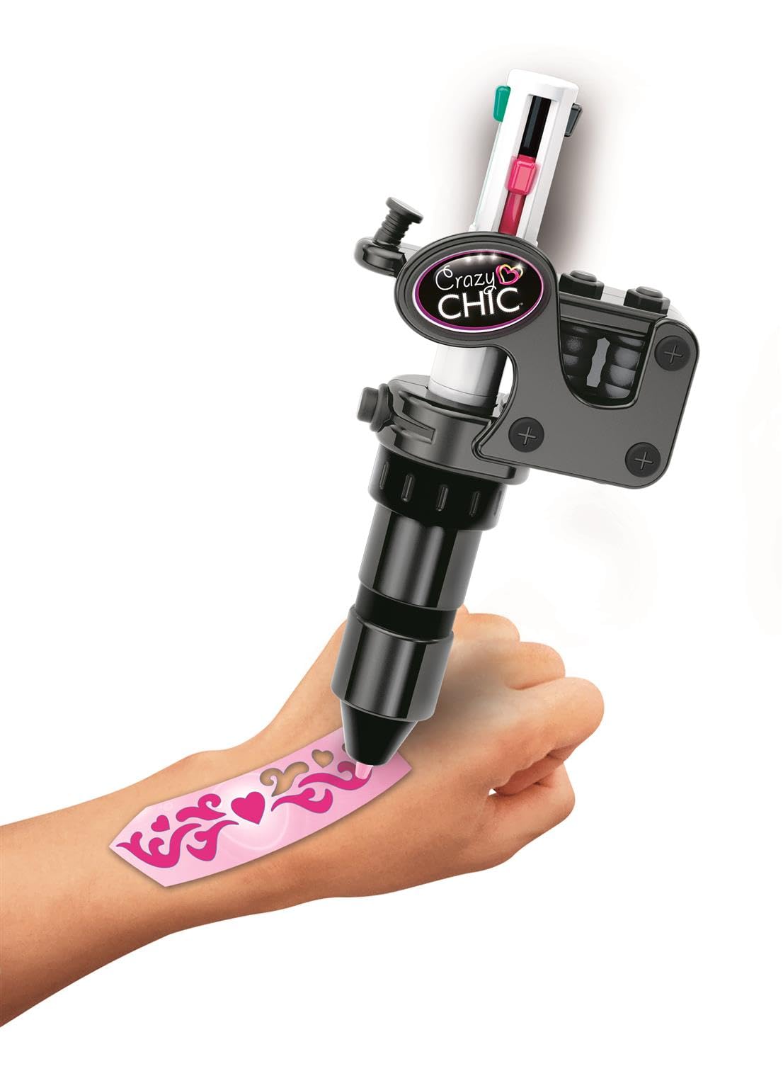 Clementoni Crazy Chic Studio Temporary Tattoo Kit for Kids with Stencils and Body Art Tools 4