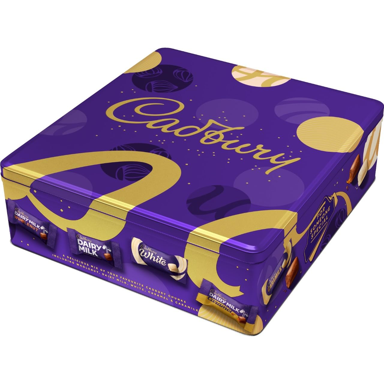 Cadbury Chocolate Chunks Festive Selection Tin - 700g Assorted Dairy Milk & Seasonal Chocolate Treats 3