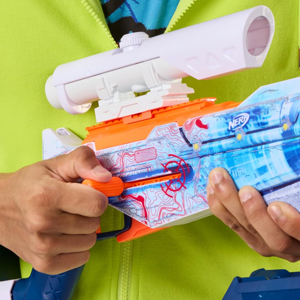 Hasbro Nerf Loadout Arctic Zerostriker Blaster with Scope, Stock, Barrel & Bipod | Ages 8+ 3