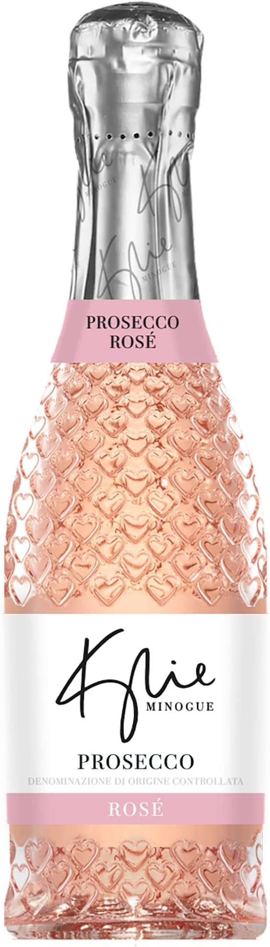 Kylie Minogue Miniature D.O.C. Rosé Prosecco Gift Set with Heart Flute Glass (20cl) 7