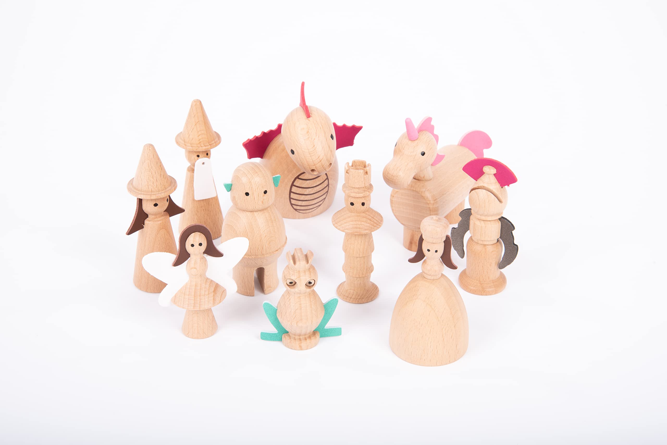 TickiT Wooden Enchanted Figures Set - 10 Fairy Tale Characters for Imaginative Play