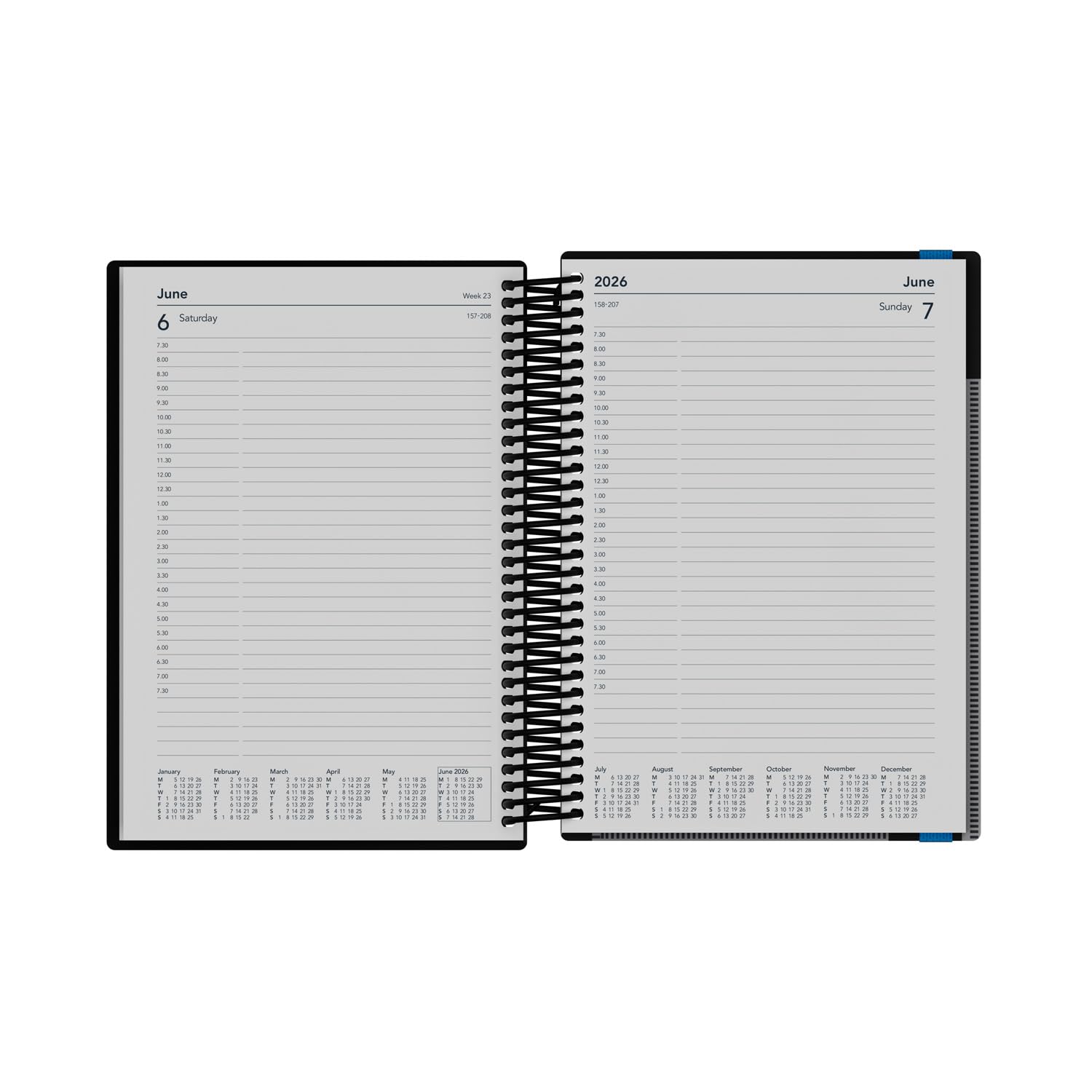 Collins Delta 2026-2027 Academic Year Planner - A5 Day-to-Page Organizer | Hard Cover | Blue