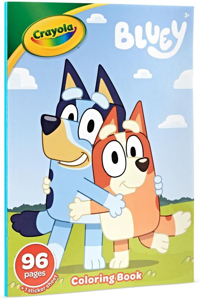 CRAYOLA - Bluey Colouring Book 96 Pages with Sticker Sheet