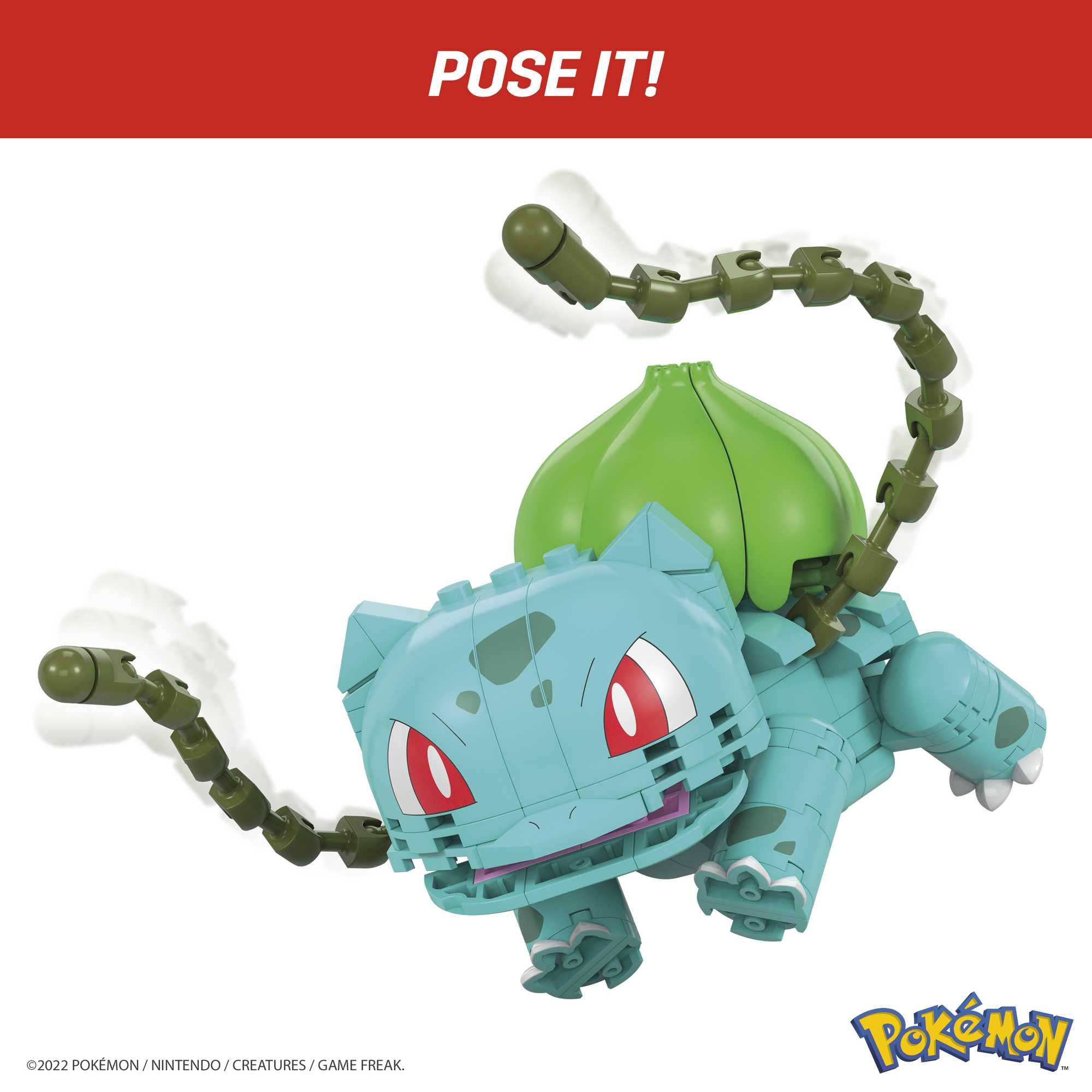 MEGA Pokémon Bulbasaur Building Set - 175-Piece Poseable Figure with Battle Effects, Ages 7+