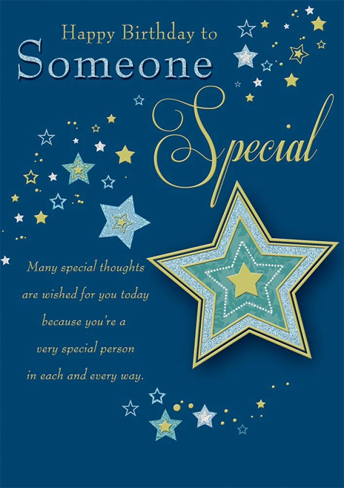 Piccadilly Greetings Wonderfully Worded Someone Special Birthday Card | Glitter Coated | 9 x 6 inches 1