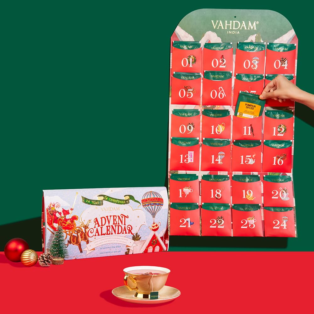 VAHDAM Limited Edition Advent Calendar 2025 - Tea Bags Folding Gift Set 3
