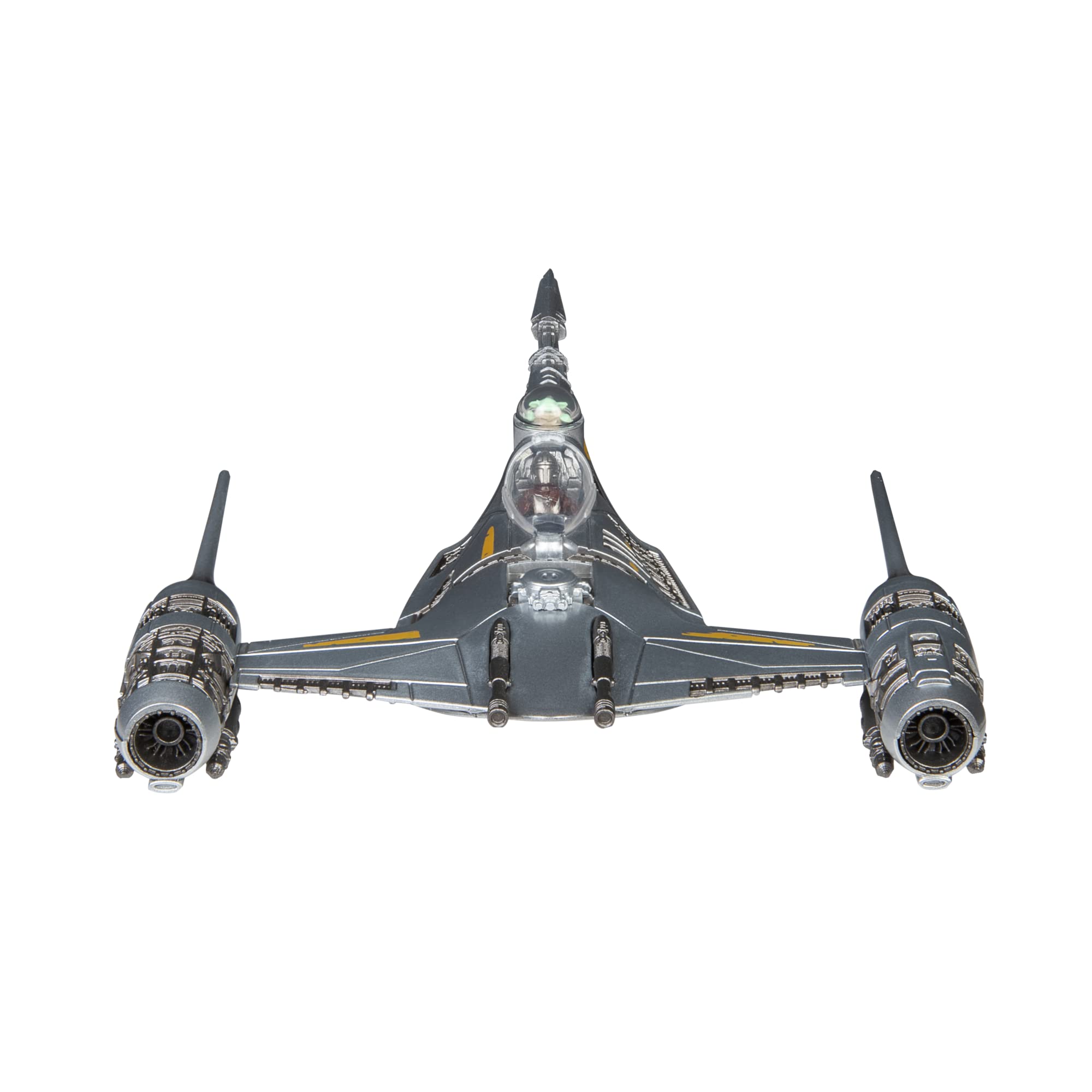 Star Wars Micro Galaxy Squadron The Mandalorian's N-1 Starfighter - 13cm Vehicle with Din Djarin & Grogu, Ages 8+ 4