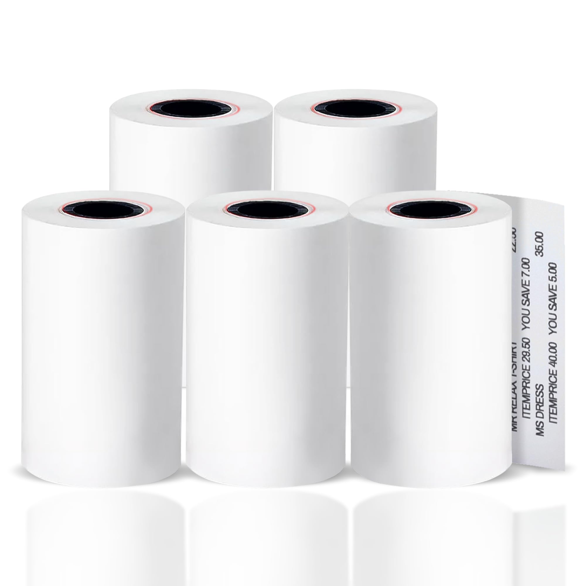 G4GADGET Thermal Paper Till Rolls - 5 Pack, 57mm x 40m for Cash Registers & Credit Card Machines