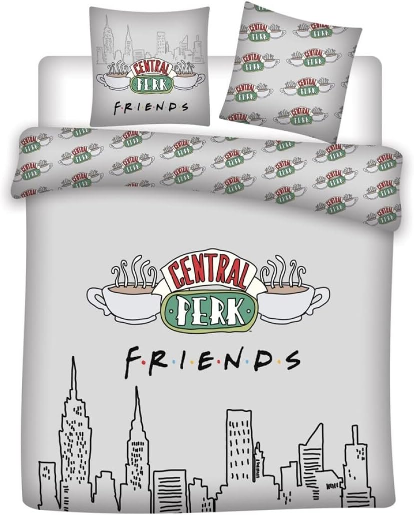 Difuzed - Gamesland Friends Central Perk Bed Linen Set, 240 x 220 cm, 100% Microfibre