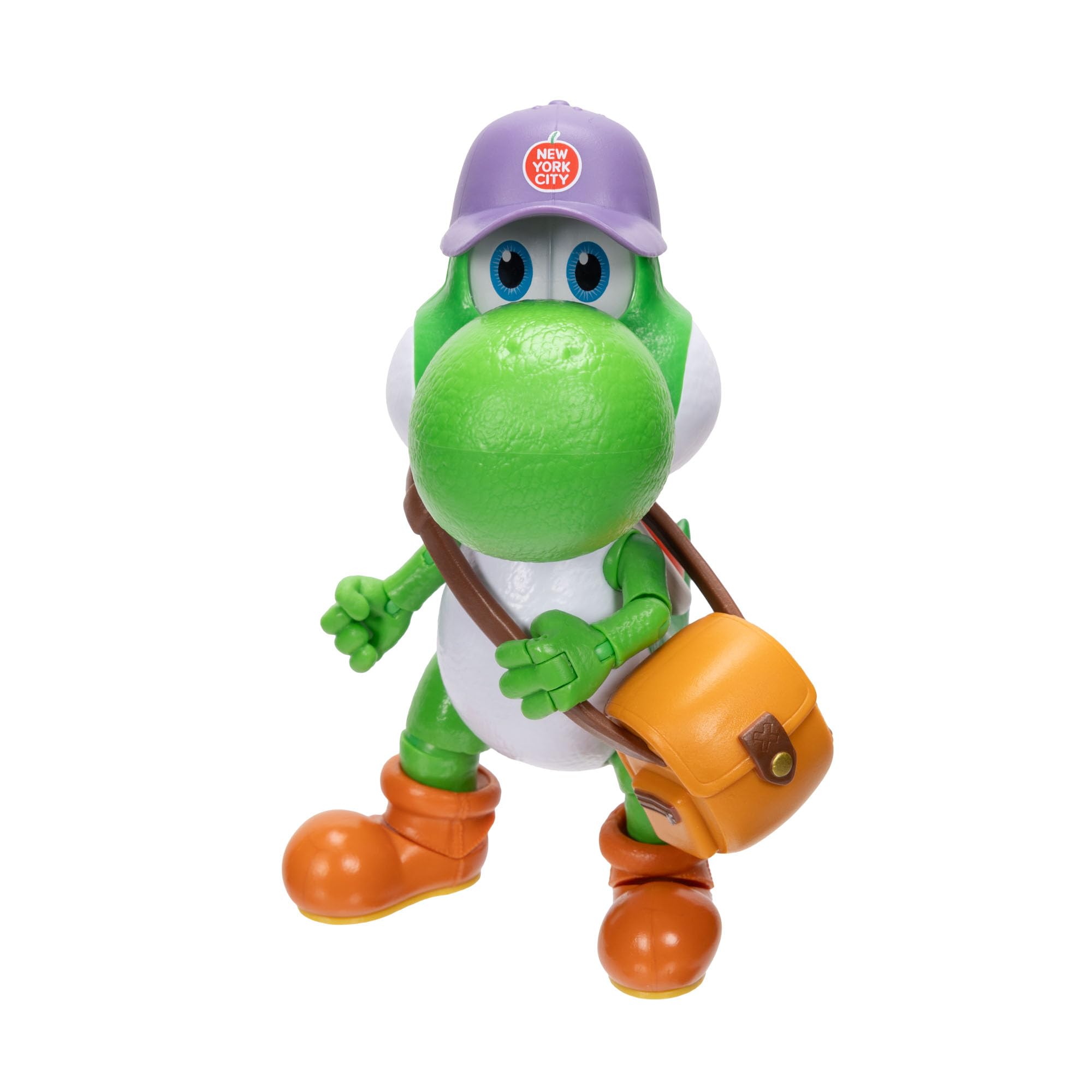 Jakks Pacific Super Mario Galaxy Movie Yoshi 5' Action Figure with Cap, Sunglasses & Satchel