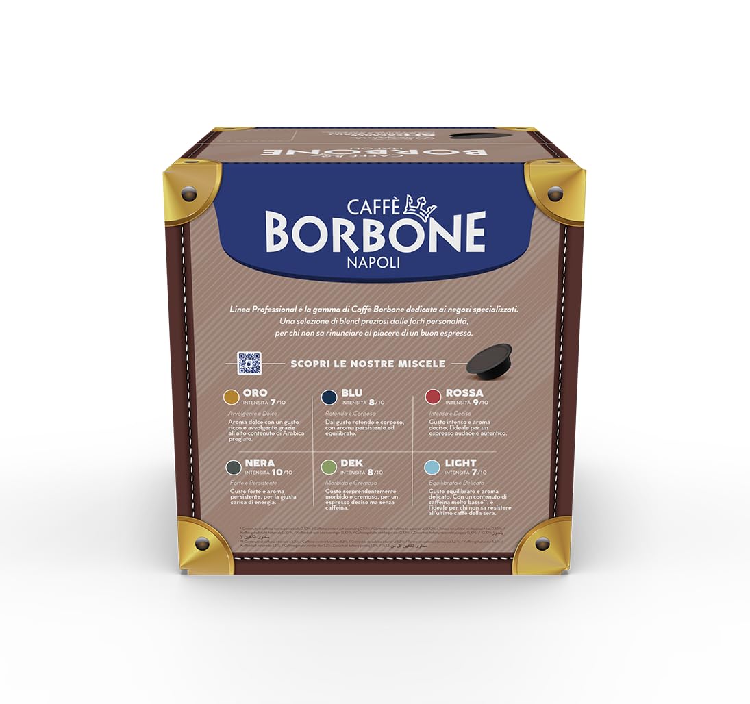 Caffè Borbone Don Carlo Light Coffee Blend - 50% Less Caffeine - 50 Capsules - Compatible with Lavazza® A Modo Mio® Machines