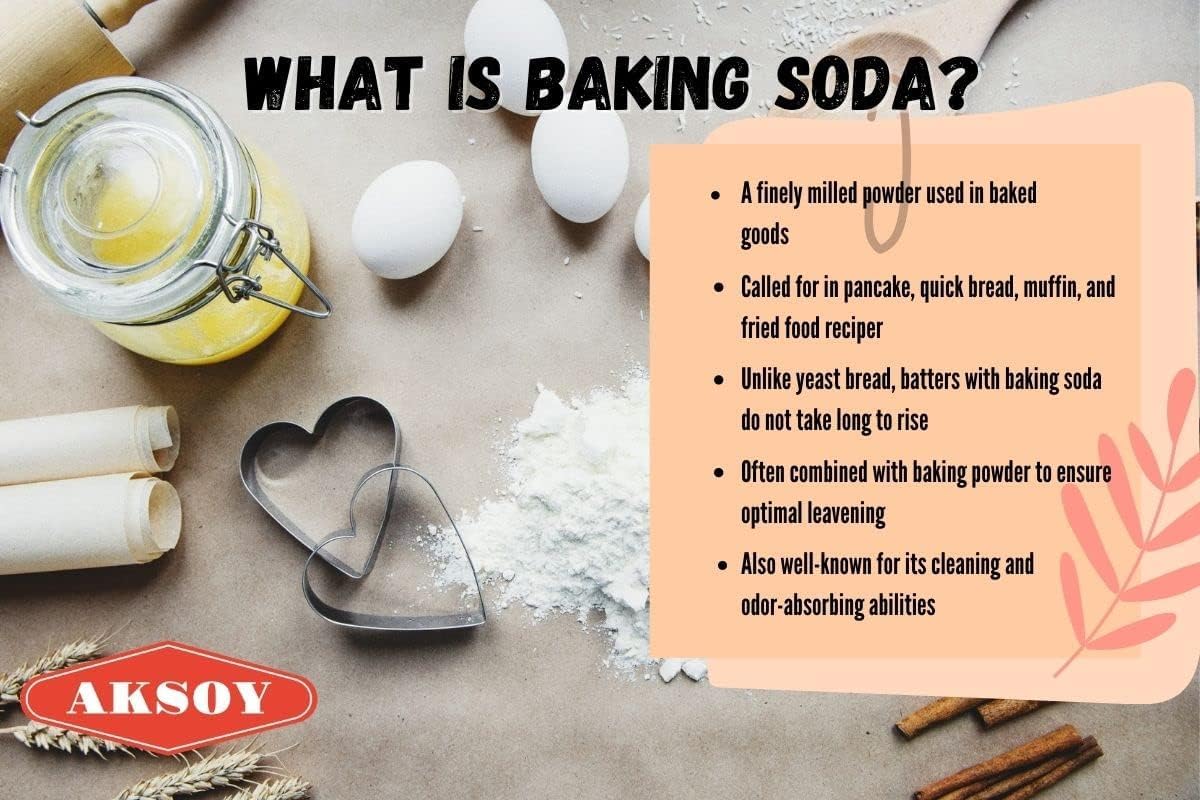 Aksoy - Pure Baking Soda 1KG | Sodium Bicarbonate Powder for Baking & Cleaning 5