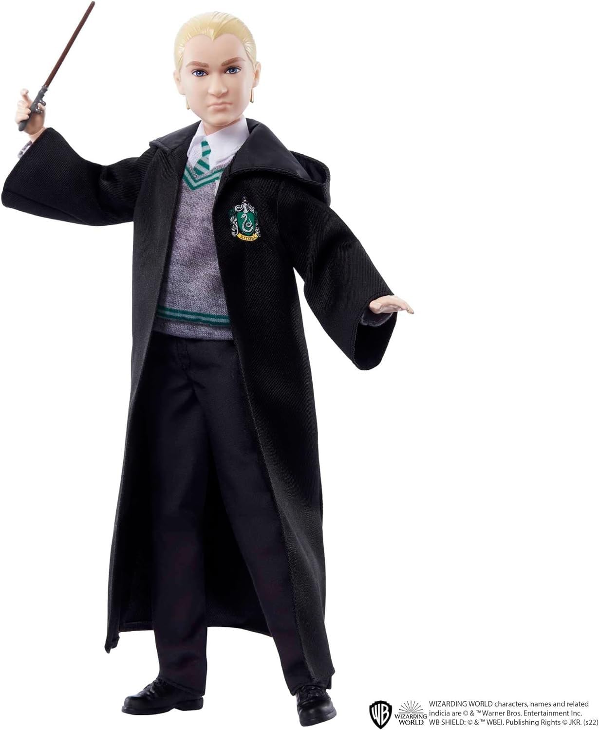 Harry Potter Draco Malfoy Action Figure - 11-Point Articulation, Hogwarts Uniform & Wand - Collectible Toy for Kids 6-12