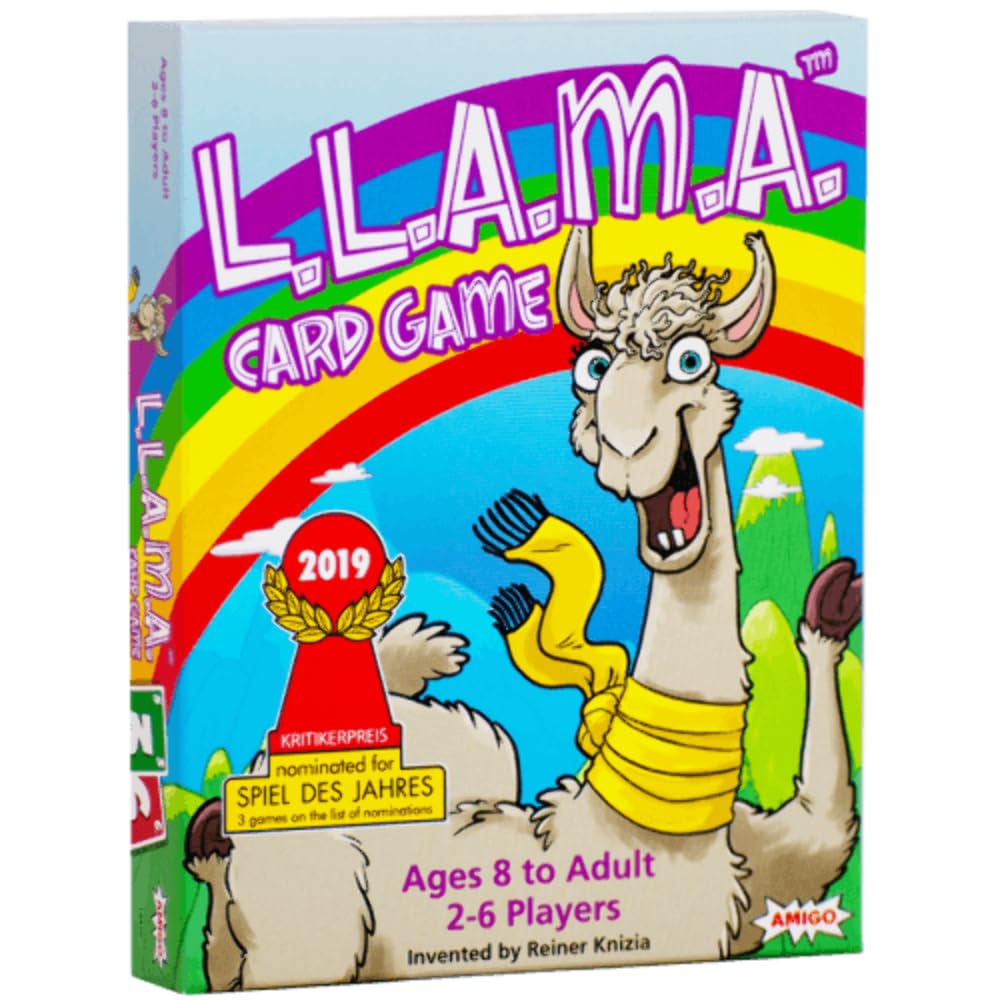 AMIGO LLAMA Card Game - Multicolor, Large Size | Ages 8+ | Portable