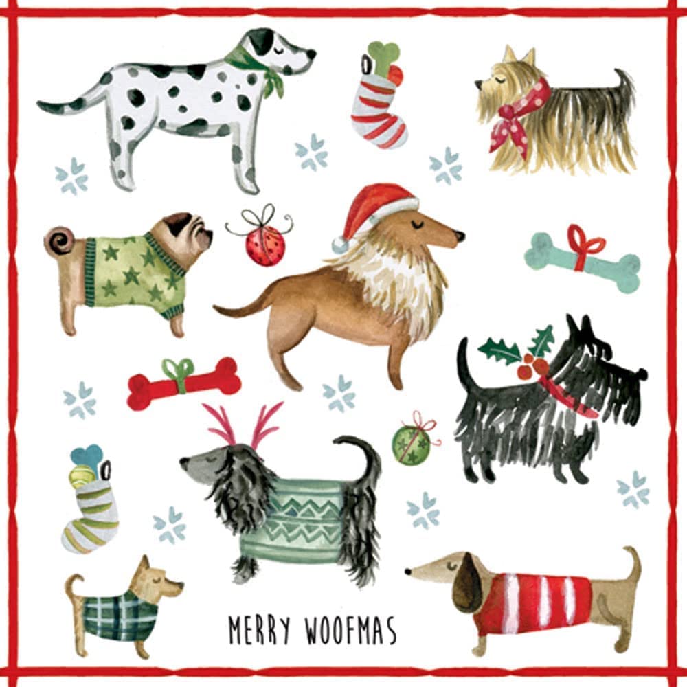 Ti-flair Christmas Dogs Luxury 3-Ply Paper Napkins 4