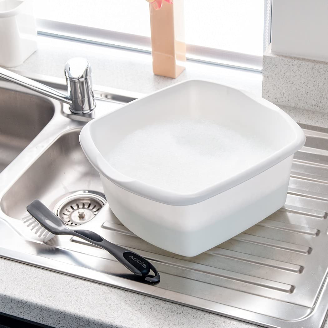 Addis - 8L Small Rectangular Washing Up Bowl, White 11