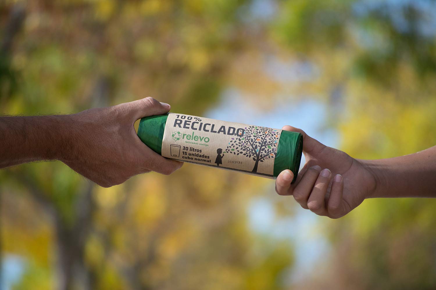 Relevo Heavy Duty 100% Recycled Bin Liners - 50L, 10 Bags