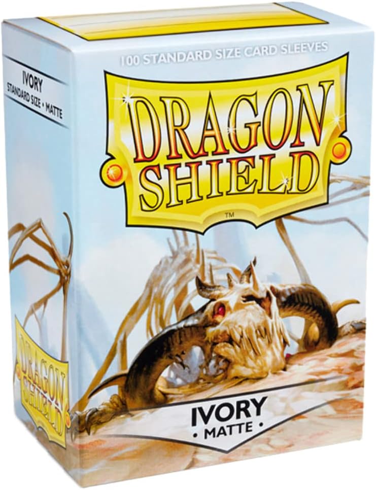 Dragon Shield Matte Ivory Standard Size Sleeves 100pk for Trading Card Games