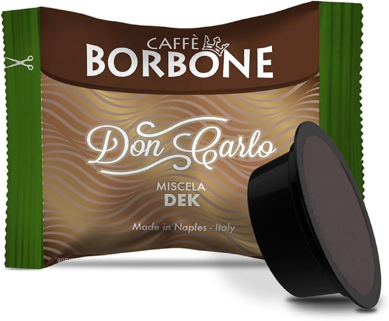 Caffè Borbone Don Carlo Dek Decaffeinated Coffee Blend - 50 Capsules - Compatible with Lavazza A Modo Mio Machines