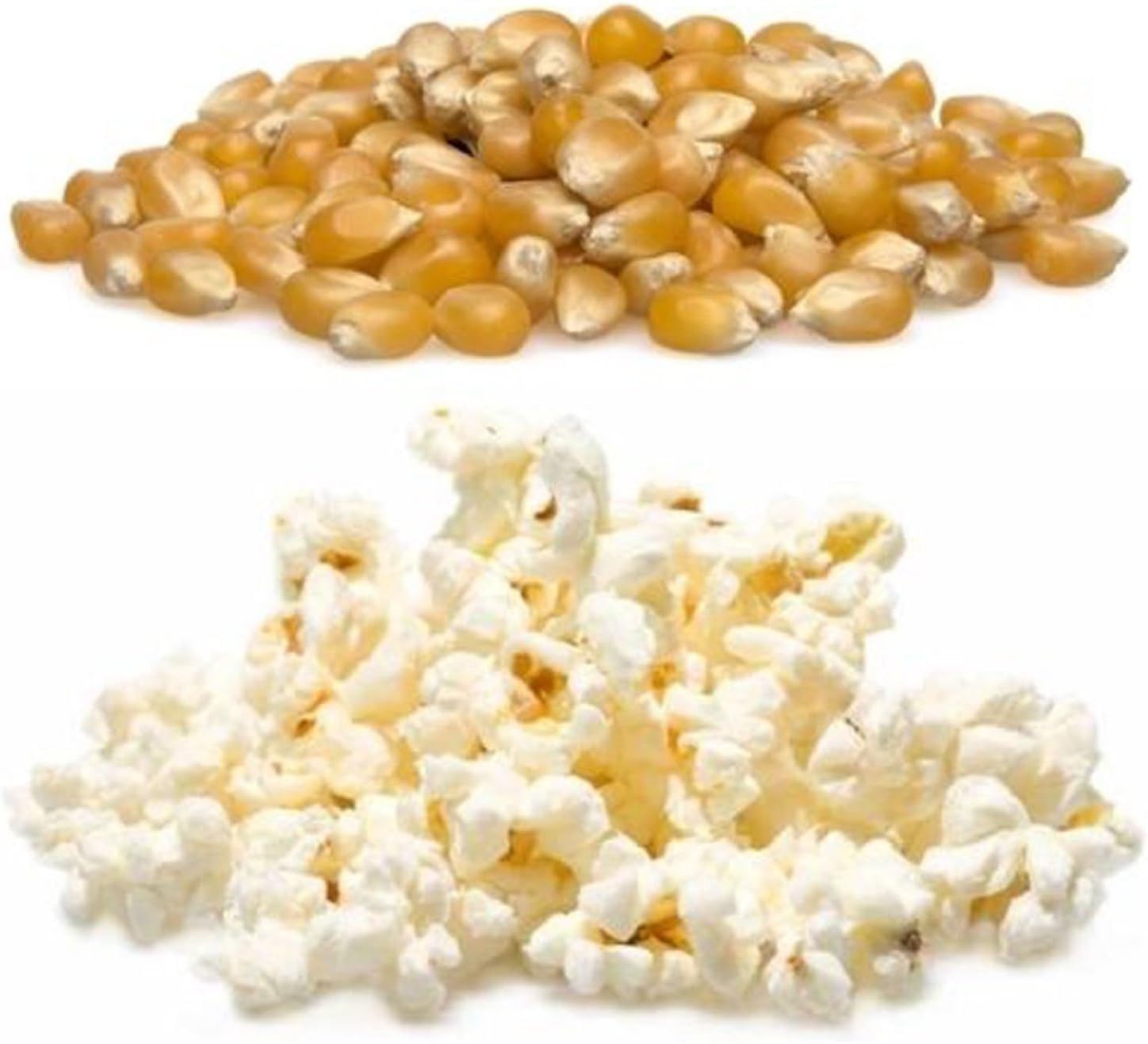 Seba Garden Popping Corn Kernels 2 kg - GMO Free, Resealable Ziplock Bag